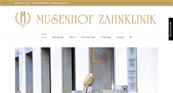 Desktop Screenshot of musenhof-zahnklinik.de