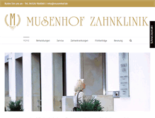 Tablet Screenshot of musenhof-zahnklinik.de